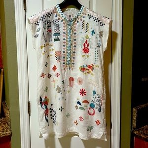 Johnny Was Pete and Greta size Small Fully Lined Linen Dress
